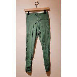 Senita Drawstring Pocket Leggings in Evergreen Size S